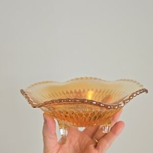 Amber Glass Decorative Bowl